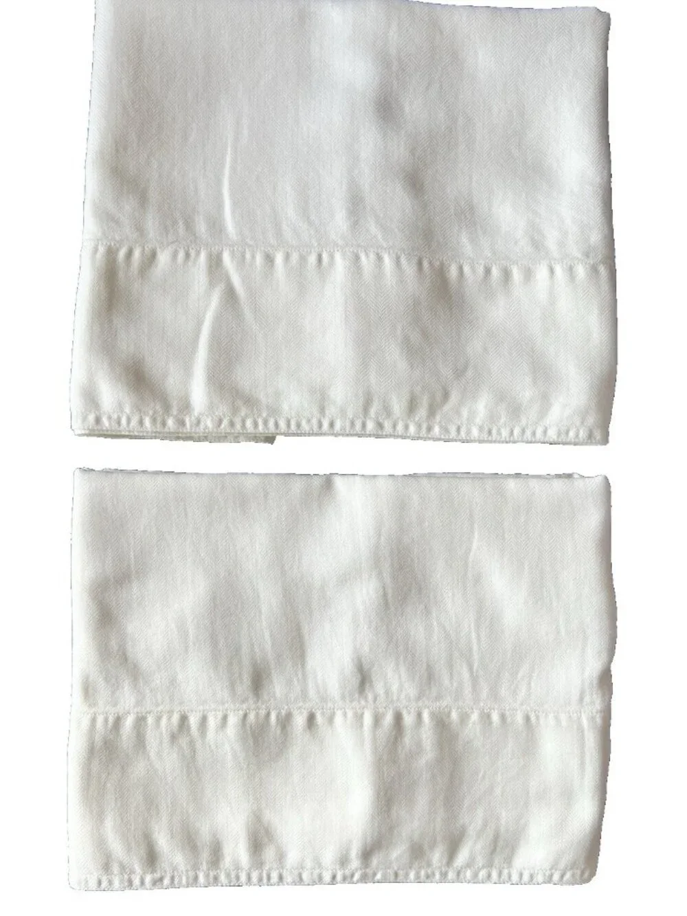 SFERRA Pillowcase PAIR Std IVORY Cream 100% Egyptian Cotton ITALY LUXURY Linens